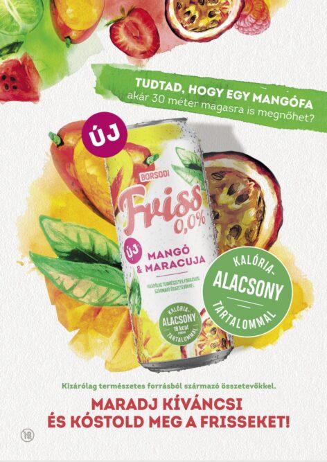 Borsodi Friss 0,0% Mangó-maracuja