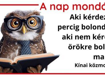 (HU) A nap mondása